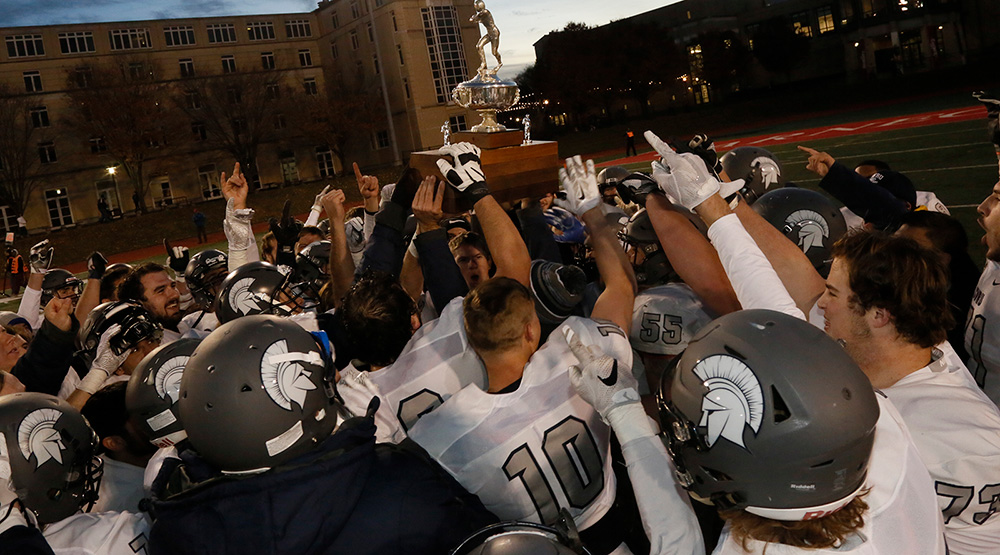 Case Western Reserve with its rivalry trophy