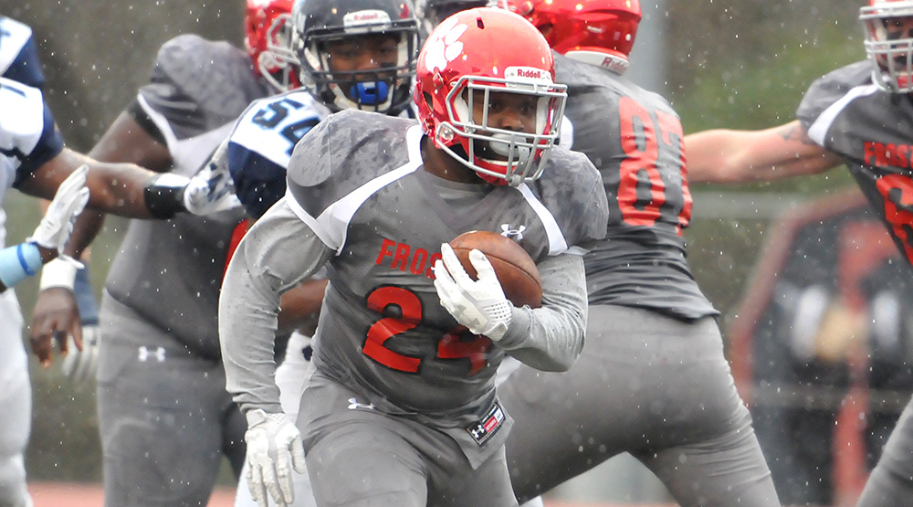 Jamaal Morant picks up crucial yards in a game against Kean. (Frostburg State athletics file photo)
