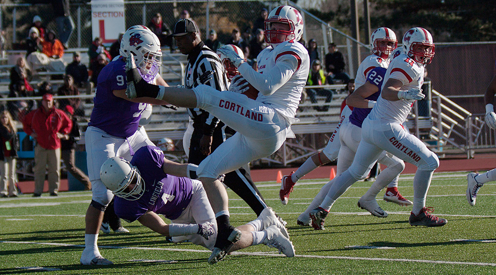 Cortland's season ended at Linfield in 2015