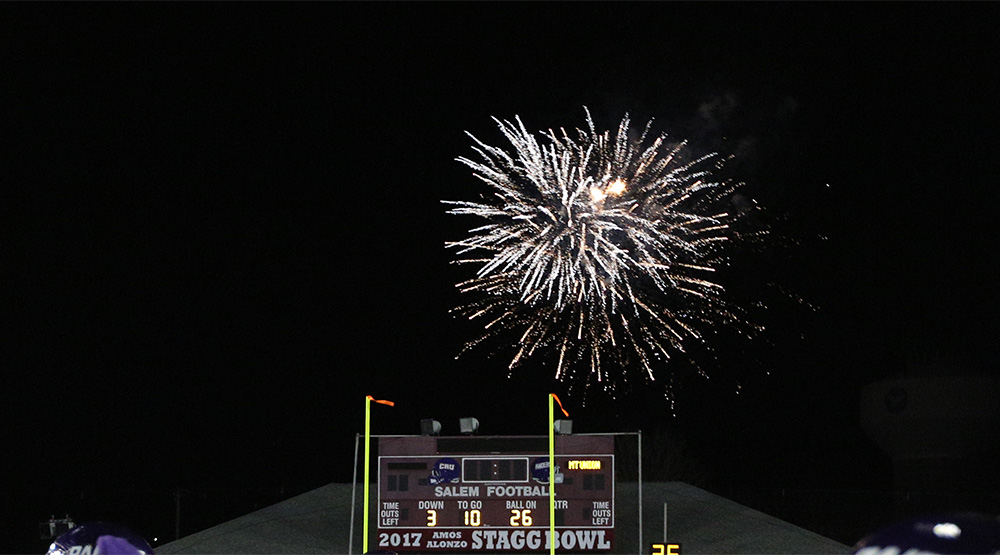 Salem Stadium fireworks