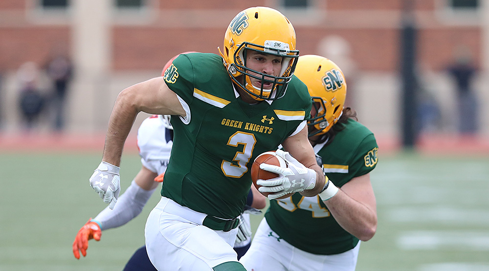 Matt Galanopoulos with the ball in a St. Norbert file photo.