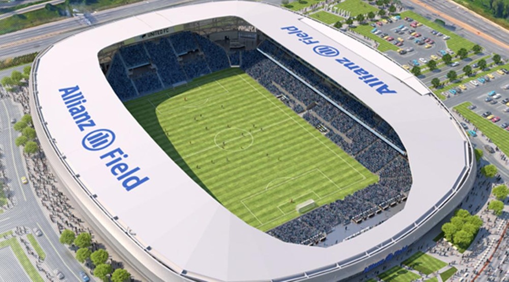 A rendering of Allianz Field, which will open this spring.